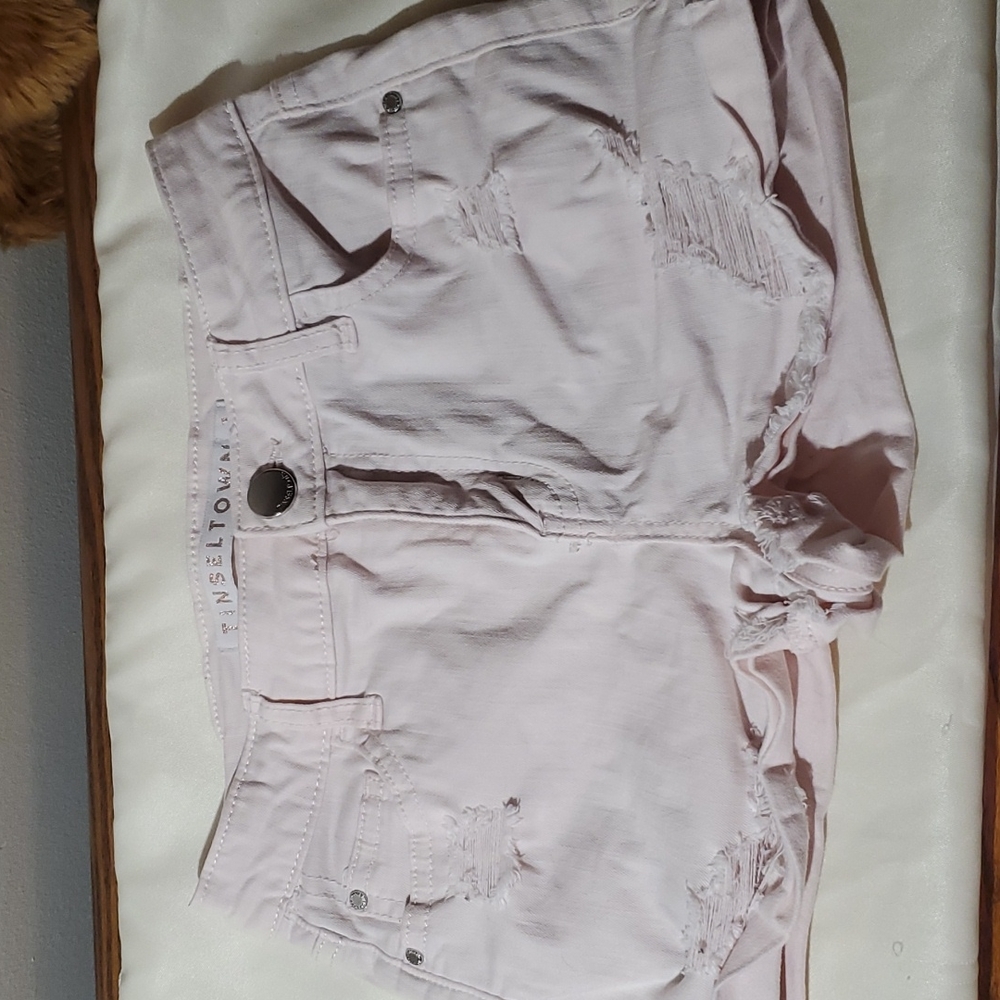 Size 1 Light pink/ off white shorts